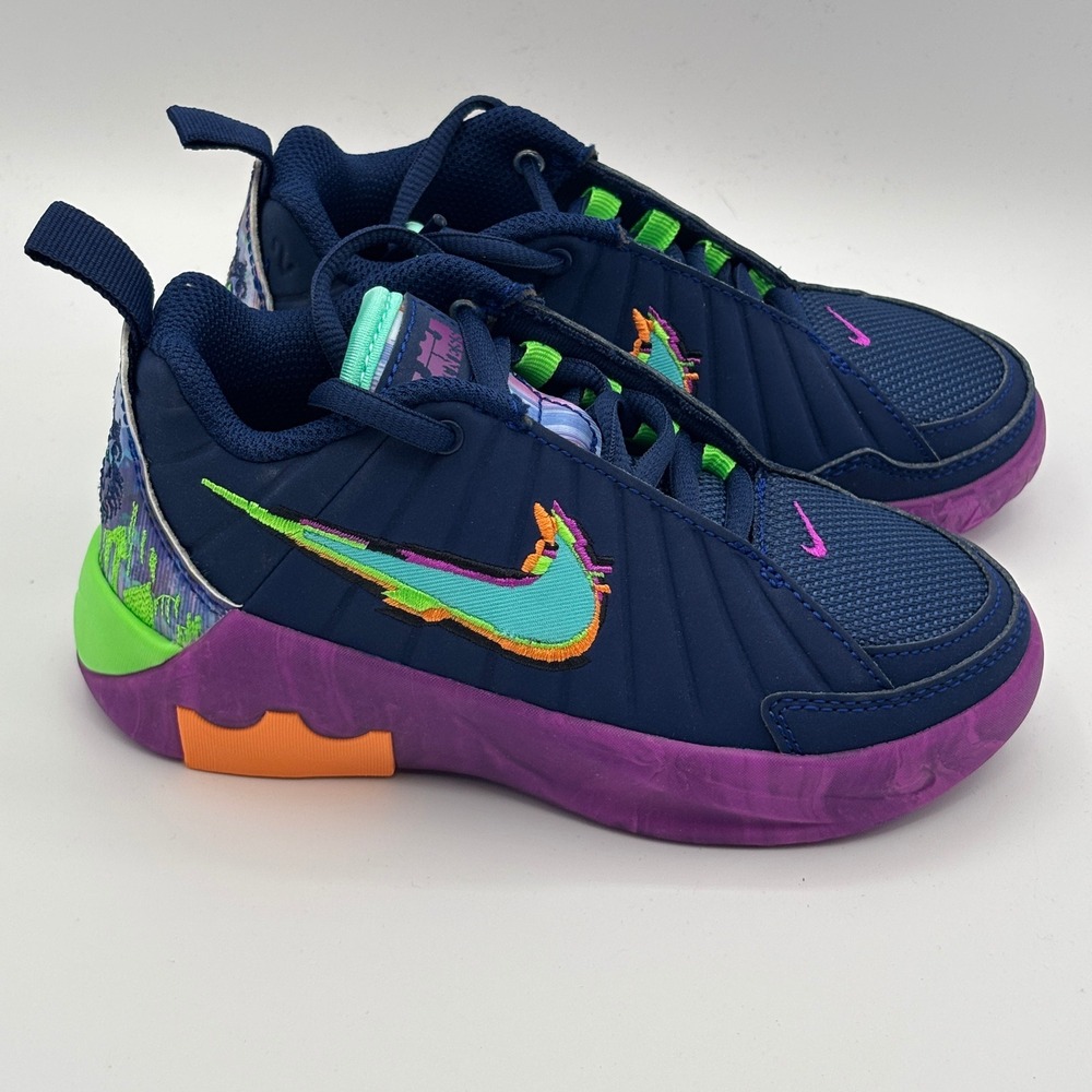 Nike LeBron Witness IX KC Shoes Unisex Kids Size 11C Blue Turquoise HV2268-400
